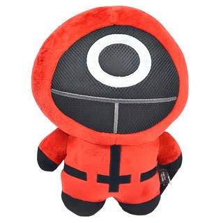 魷魚遊戲 勞工靠枕 紅色玩偶