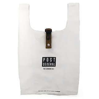 POST GENERAL 超輕量附掛鉤購物袋 - 白色 聚酯纖維, 280 x 300mm, 1個