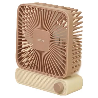 Kinyo 復古靜音充電風扇 5V2A, UF-2652, 棕色