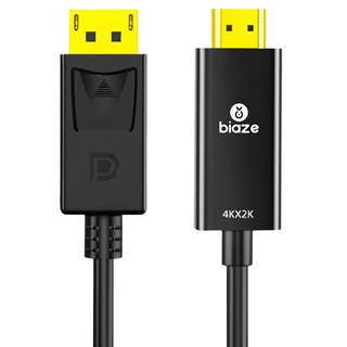 biaze 畢亞茲 DP轉HDMI轉接線 1.2版 DisplayPort轉hdmi公對公 4K高清 1.8m, 4KX2K, 1條