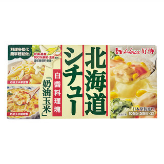 House 好侍 北海道白醬料理塊 奶油玉米, 日本原裝進口，10盤份, 180g, 1盒