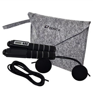 PUSH! 兩用計數負重跳繩, 黑色, 1條, 280cm x 5mm + 30 x 7cm