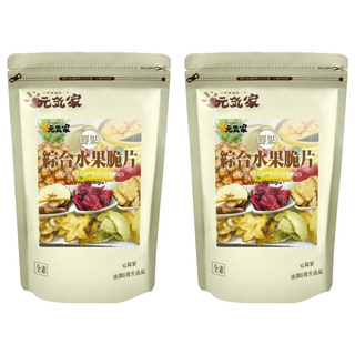 元氣家 綜合水果脆片, 多種新鮮水果製成 保留水果原有風味, 100g, 2包