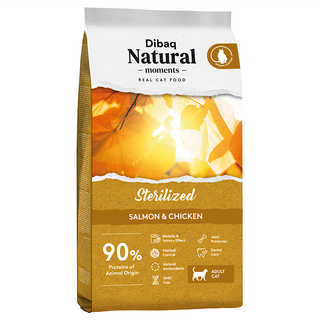 Dibaq Natural moments 自然嗑天然貓糧 低卡結紮貓配方, 鮭魚 + 雞肉, 300g, 1袋