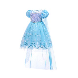 女童萬聖節變裝派對造型服裝公主服-多款-短袖-冰雪艾莎