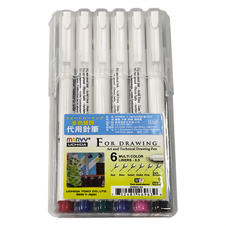 MARVY UCHIDA 多色代用針筆 Set, 6色, 0.3mm, 1組