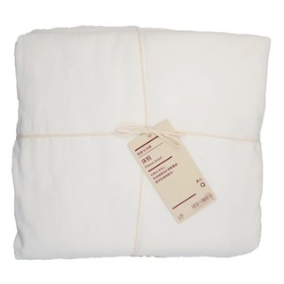 MUJI 無印良品 柔舒水洗棉床包 單人