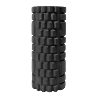 DREAMCATCHER 捕夢網 加長瑜珈按摩滾筒 加厚平牙款, 適合運動後伸展 舒緩肌肉 調整瑜珈姿勢, 45cm, 黑色, 1個