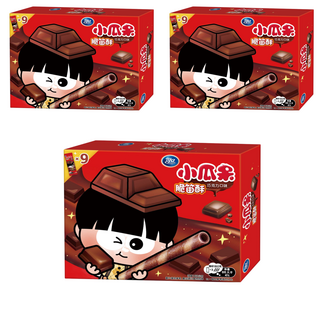 可口 小瓜呆脆笛酥 巧克力口味,162g,3盒