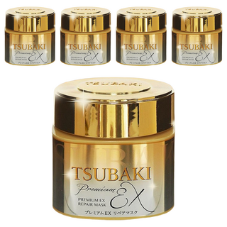 TSUBAKI 思波綺 金耀瞬護髮膜EX，山茶花精油，離子修護成分，鎖水包覆科技, 180g, 5件