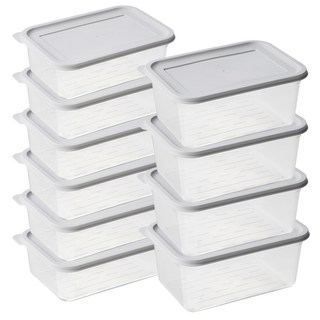 comet Home 長方形保鮮盒 750ml 6個 + 1L 4個, 10個, 1組