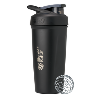 Blender Bottle Strada Stainless Steel 不鏽鋼搖搖杯, 午夜黑, 710ml, 1個