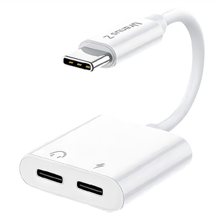 Uranus Z TYPE C 轉雙Dual-TYPE C轉接頭, 高純度加粗銅線芯, 3A電流快充, US-AS40, 1個