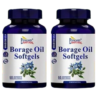 ESMOND NATURAL 愛司盟 順順琉璃苣油軟膠囊 每顆含琉璃苣油1000毫克, 60顆, 1.5g, 2罐