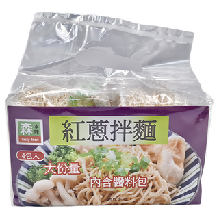 Tasty Mori 森本味 紅蔥拌麵 110g - 台灣古早味乾拌麵, 4包