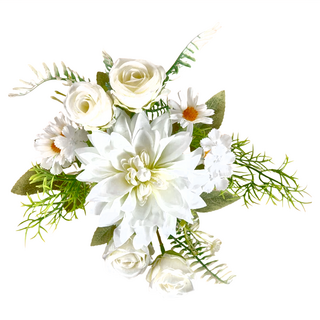 快豹 Dyli 大麗仿真花束，白色，6個, 1個