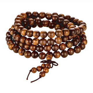 馥瑰馨盛 境由心轉綠檀木念珠串 圓珠0.8CM 總長約80CM, 0309, 1個