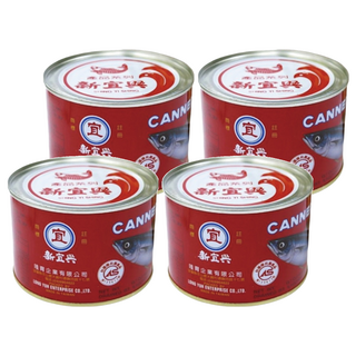 新宜興 蘇澳 蕃茄汁鯖魚，保證不加防腐劑, 445g, 4罐