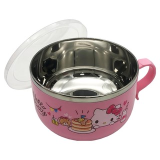 Sanrio 三麗鷗 不鏽鋼泡麵碗 950ml, 1個, 恰咪