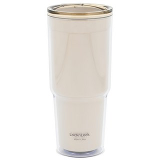 LocknLock 樂扣樂扣 車用雙層隨行杯, 米白色, 900ml, 1個
