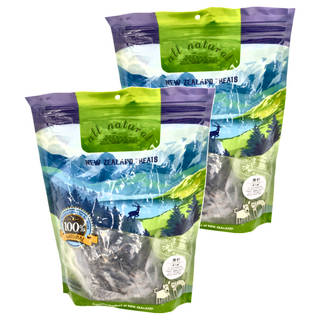 All Natural 100%天然紐西蘭點心量販包 適合成犬幼犬, 鹿肝, 500g, 2包
