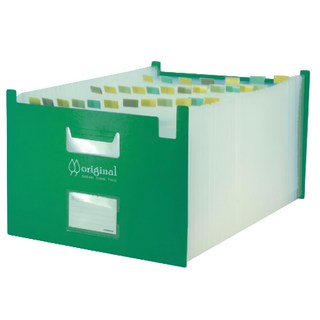 DaTaBanK 三田文具 A4 站立式31層風琴夾, 聚丙烯(PP)材質, 綠色, 1個