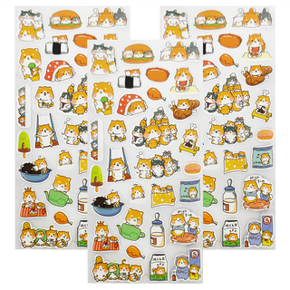 裝飾貼紙，可愛卡通造型, 柴犬, 3張