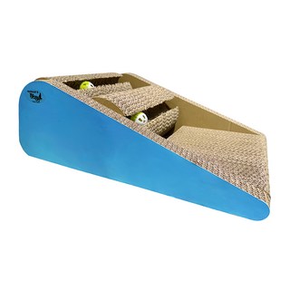 CO.CO.CAT 酷酷貓 風火輪 台灣製 藍色 瓦楞紙 貓抓板, 1個, 61 x 34.5 x 21cm