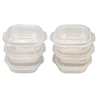 百貨King 可微波加熱萬用保鮮盒，內置蒸盤 6個