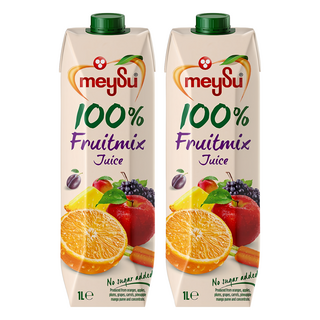 meySu 美愫 100%天然綜合果汁 1L*2瓶 無添加糖 營養豐富 健康美味