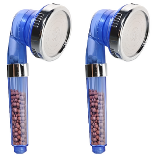 JU JIA JIA 居家家 過濾三段調節增壓蓮蓬頭, 內置多種天然礦物質過濾球, 可拆卸清洗, 2個, 顏色隨機