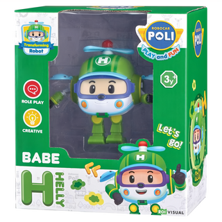 ROI TOYS POLI BABE 4吋變形車 - ROBO CAR POLI 扮演玩具 創意玩具, 赫利, 1盒