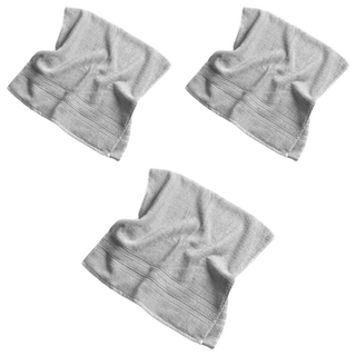 non-no 儂儂 細柔毛巾 77 x 33 公分 飯店等級專用浴巾 台灣製造, 灰色, 3條