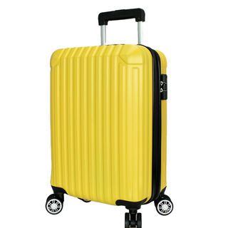 YC Eason 時尚古典輕旅抗刮顆粒紋行李箱, 24吋, 黃色
