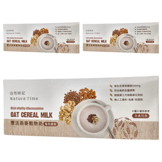 Nature Time 自然時記 豐活燕麥穀物奶, 25g, 22包, 3盒