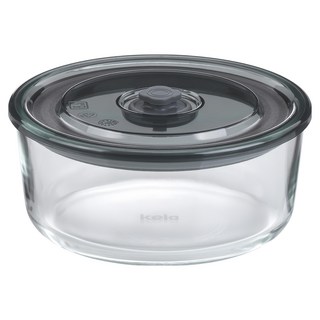 kela Aurelia 可微波玻璃密封保鮮盒 圓形 700ml, 玻璃保鮮盒本體(圓形700ml) + 密封蓋(含矽膠圈), 1個