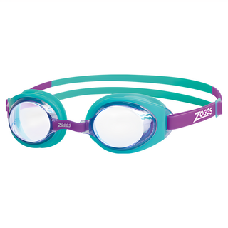 ZOGGS 兒童霹靂小海豹入門泳鏡, 6-14歲, 防霧, 抗UV, 不適用, 綠紫色, 1個