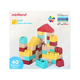 Miniland ECO大尺寸軟積木組40入 不同顏色形狀, 多色, 1組