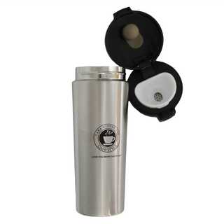 FANCY LIFE 經典保溫咖啡杯, 銀色, 480ml, 1個