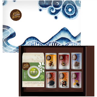 長青穀典 嵐苒茶堅果7件組禮盒 A款 625g, 多種堅果果乾組合，健康美味，送禮自用皆宜, 1盒