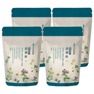 吉品保健 療肺草清潤飴 清新舒暢 潤喉, 80g, 4包