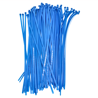 POLYWELL 寶利威爾 可鬆式束線帶, 100條, 藍色