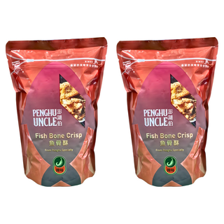 澎湖伯 魚骨酥, 爽辣又酥脆 海味零食, 100g, 2包