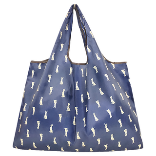 超質感厚實大容量環保購物袋 58 x 40cm 承重15~20kg, 藍色, 1個