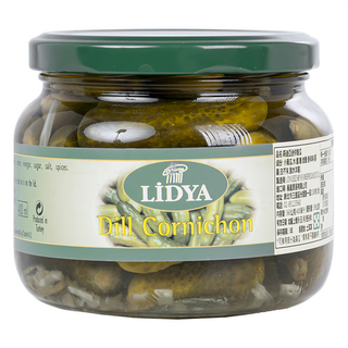 LIDYA 莉迪亞 迷你酸瓜 蒔蘿醋漬黃瓜, 400ml, 1罐