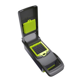 ANTIAN 切菜刨絲器 1個 混和顏色 多功能切丁切片刨絲 安全護手設計 廚房必備