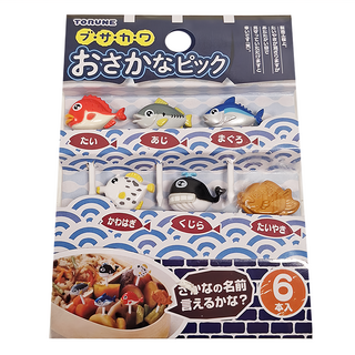 TORUNE 魚類造型食物叉 水果叉, 6件, 1組