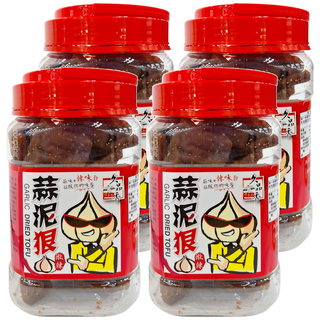 久品香 蒜泥狠豆乾 微辣, 350g, 4罐