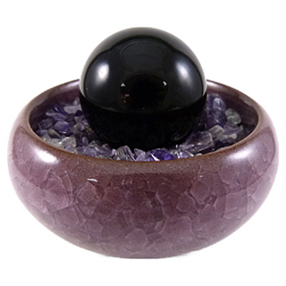 advance jewel 寶峻晶石館 黑曜石球碎石聚寶盆，預防爛桃花，保持人際關係和諧, 紫水晶碎石, 160g