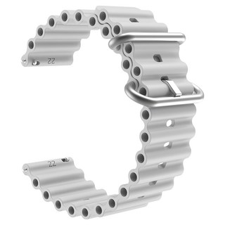 Apollo Life 阿波羅 海洋系列 矽膠錶帶 2個裝 透氣舒適 適用於 Apple Watch Ultra, 灰色, 1組